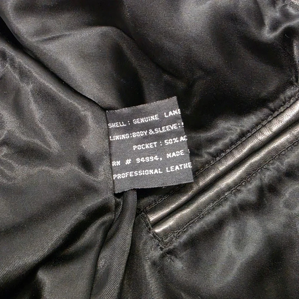 Couture by J. Park Leather Blazer Mens M Black 3 Button Jacket Professional Chic